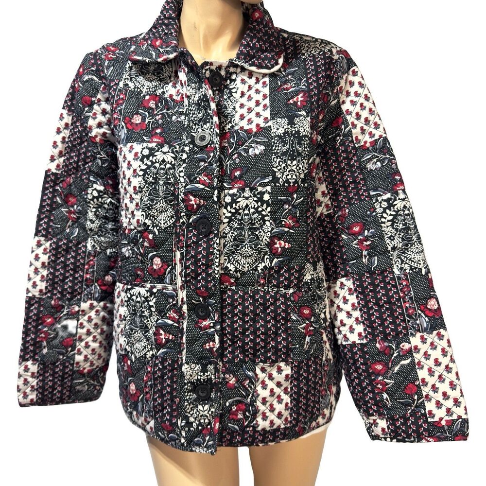 Vera Bradley Women’s Perennials Patchwork Quilted Jacket Women’s Size XL